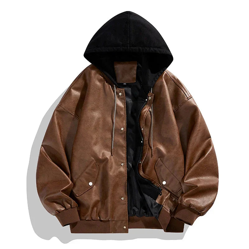 WW | Drystan Faux Leather Hooded Jacket