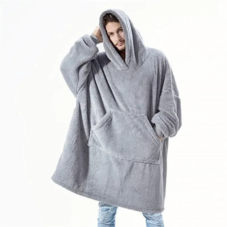 WW | Übergroßer Flanell-Decken-Hoodie für Männer & Frauen