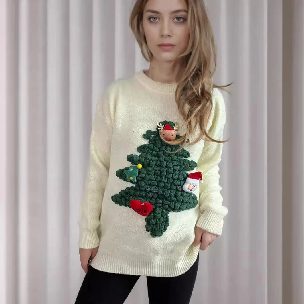 WW -  Hässlicher Weihnachtspulli - Hyggelig trøje med 3D-detaljer og juletema