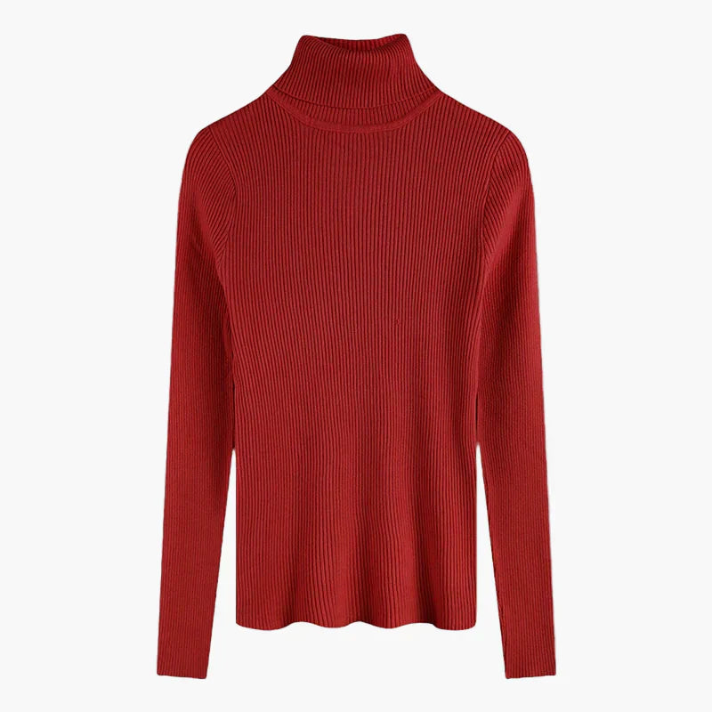 WW | Turtleneck Ribbed Basic Long Sleeve - Versatile Fall & Winter Look