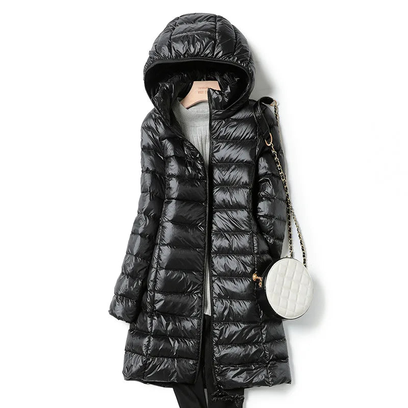 WW | Leichte Damen-Daunenjacke mit Abnehmbarer Kapuze