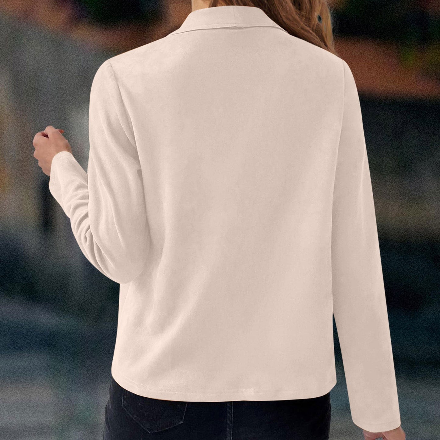 WW | Elegant waterfall jacket with zipper details