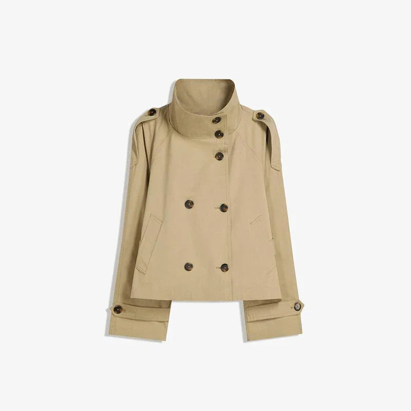 WW | Trenchcoat Damen Trenchcoat mit Einer Reihe Von Knöpfen und Gürtel