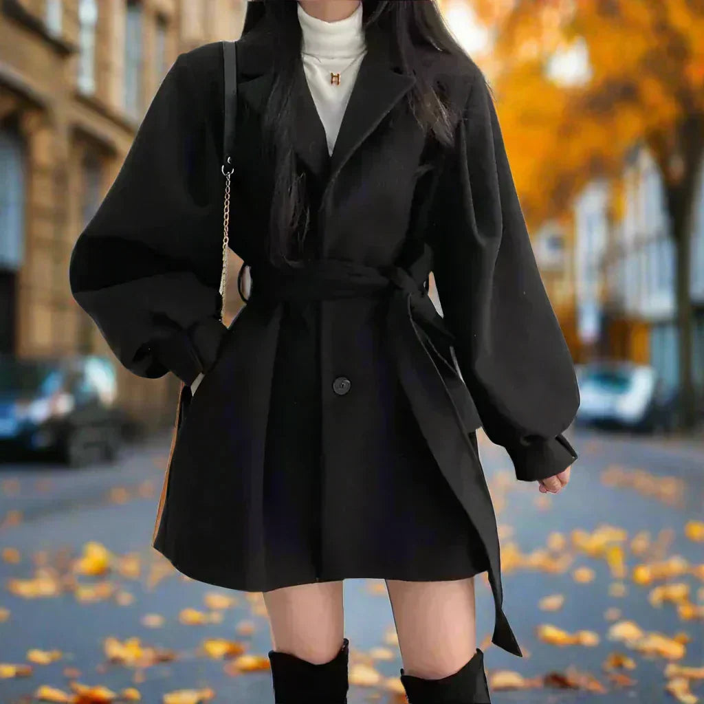 WW | Langer Damen-Trenchcoat mit Gürtel - Zeitlose Eleganz