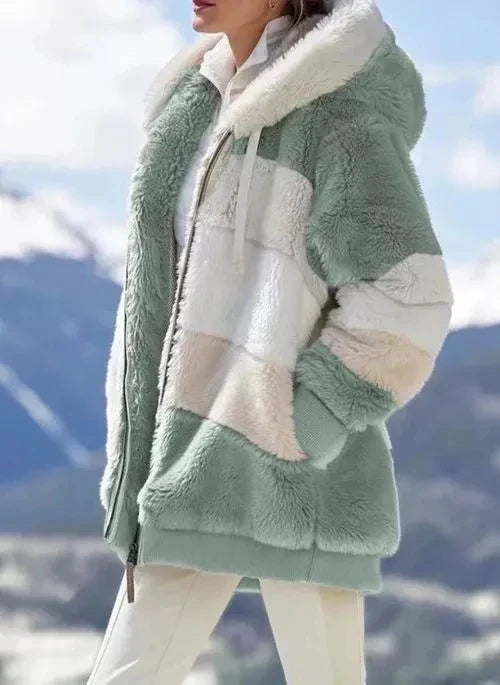 WW | Oversized Teddy Jacket with Hood for Women