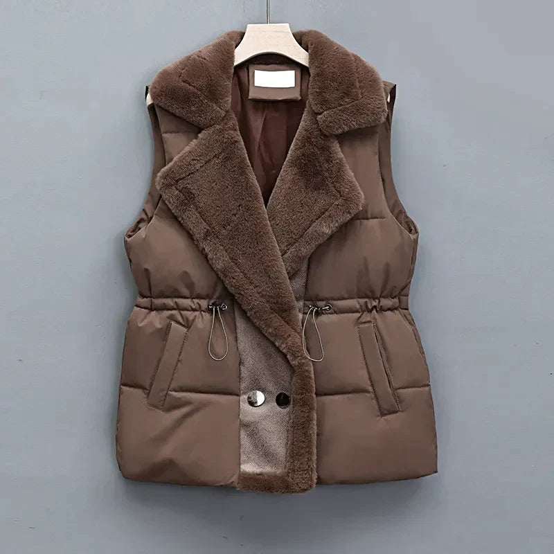 WW | Eleganter Kunstpelz-Weste für Damen, perfekt für Herbst und Winter