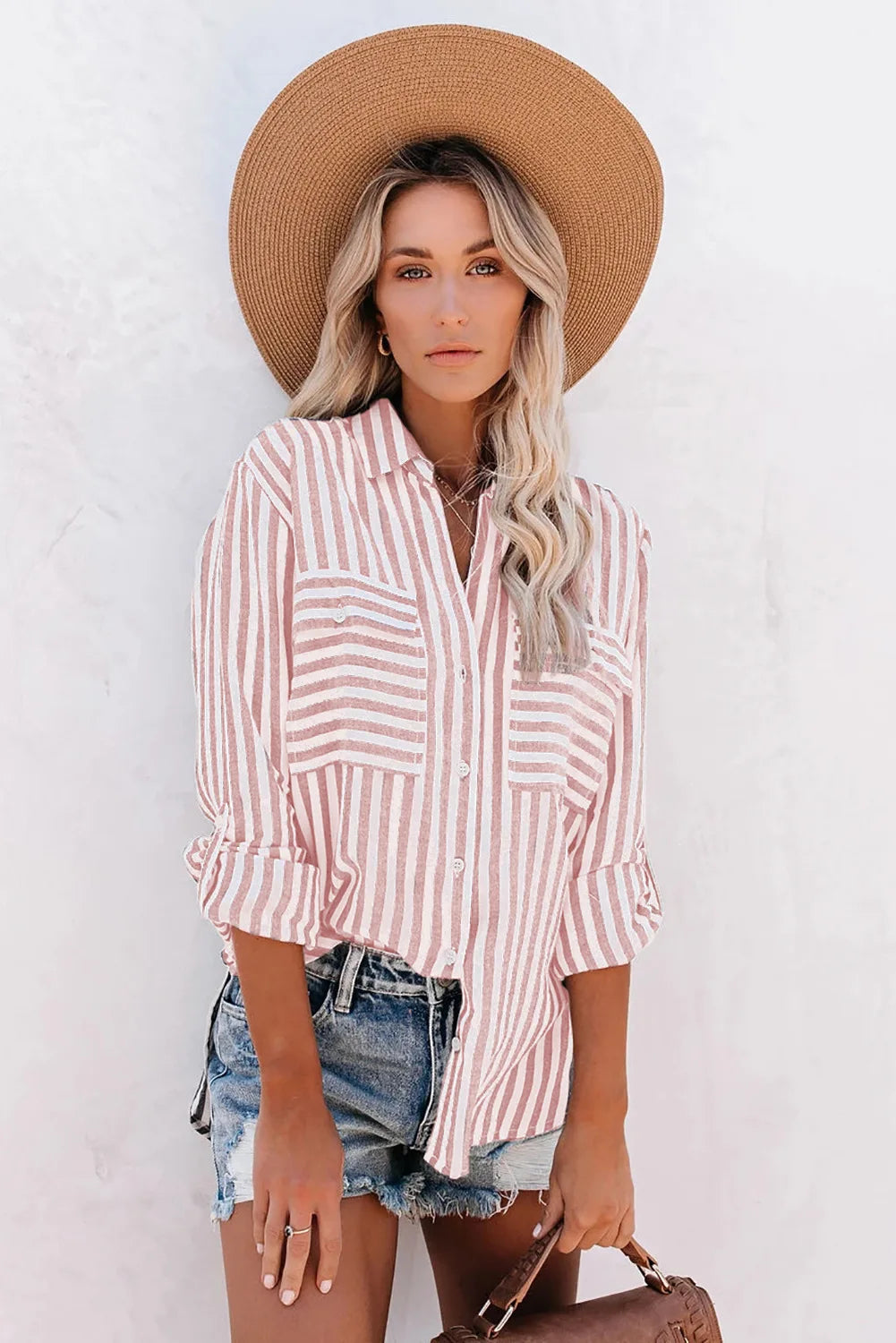 WW | Classic Striped Button-Down Shirt for Women