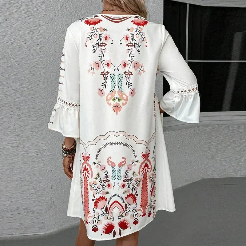 Aurora | A-Linien-Strandkleid mit V-Ausschnitt