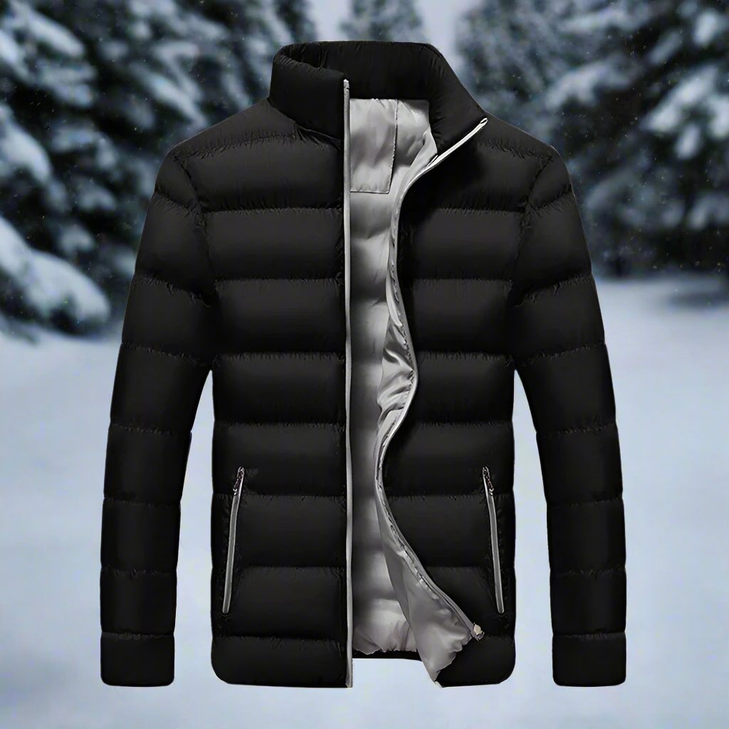 WW | Down Jacket Warm Insulation High Collar Zipper Pockets Comfortable Fit