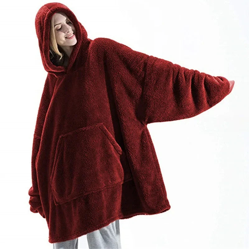 WW | Übergroßer Flanell-Decken-Hoodie für Männer & Frauen