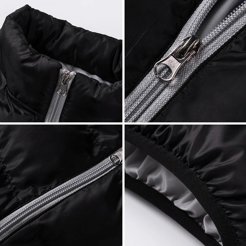 WW | Down Jacket Warm Insulation High Collar Zipper Pockets Comfortable Fit