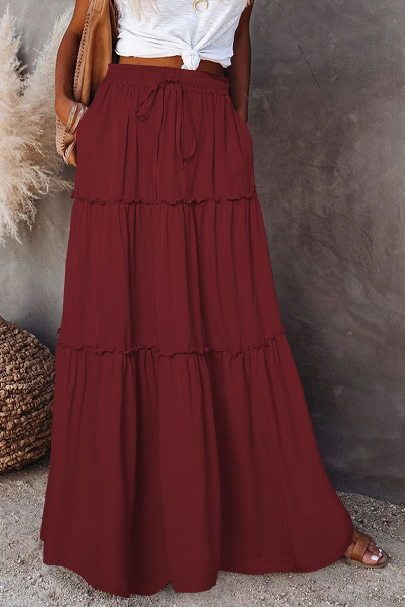WW | Langer Hochtaillierter Maxi Rock