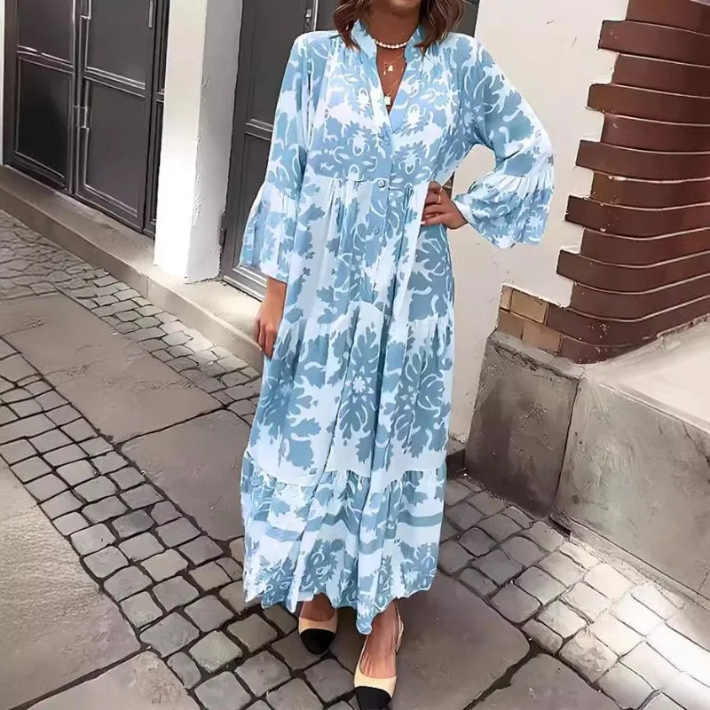 Isla | Shirt Dress with Lacing and Print