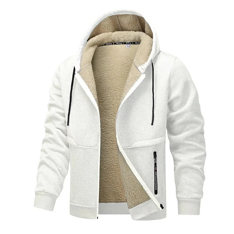 WW | Wärmende Kapuzenjacke mit Fleecefutter für Herren