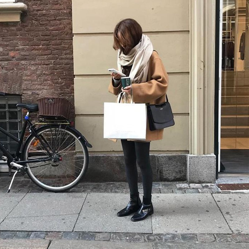 WW | Warm and Stylish Single-Breasted Wool Coat