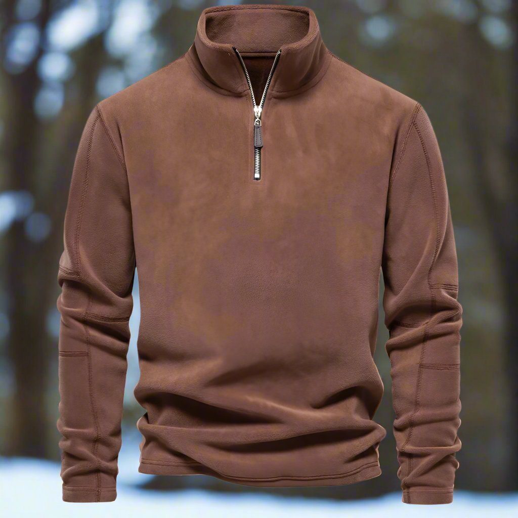 WW | Quarter-Zip Fleece Pullover Soft and Warm Long-Sleeved Casual Fit