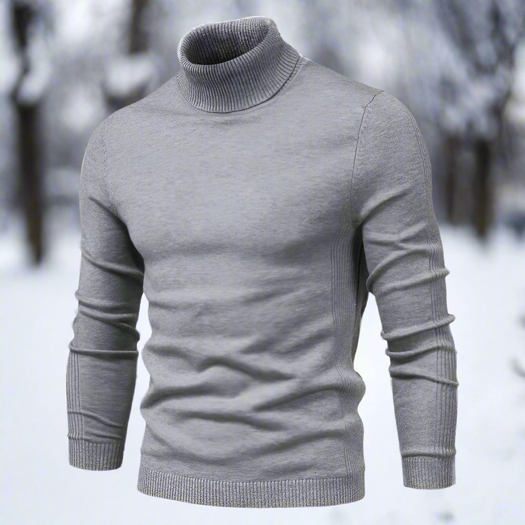 WW | High-Neck Sweater Soft Knit Slim Fit Ribbed Cuffs