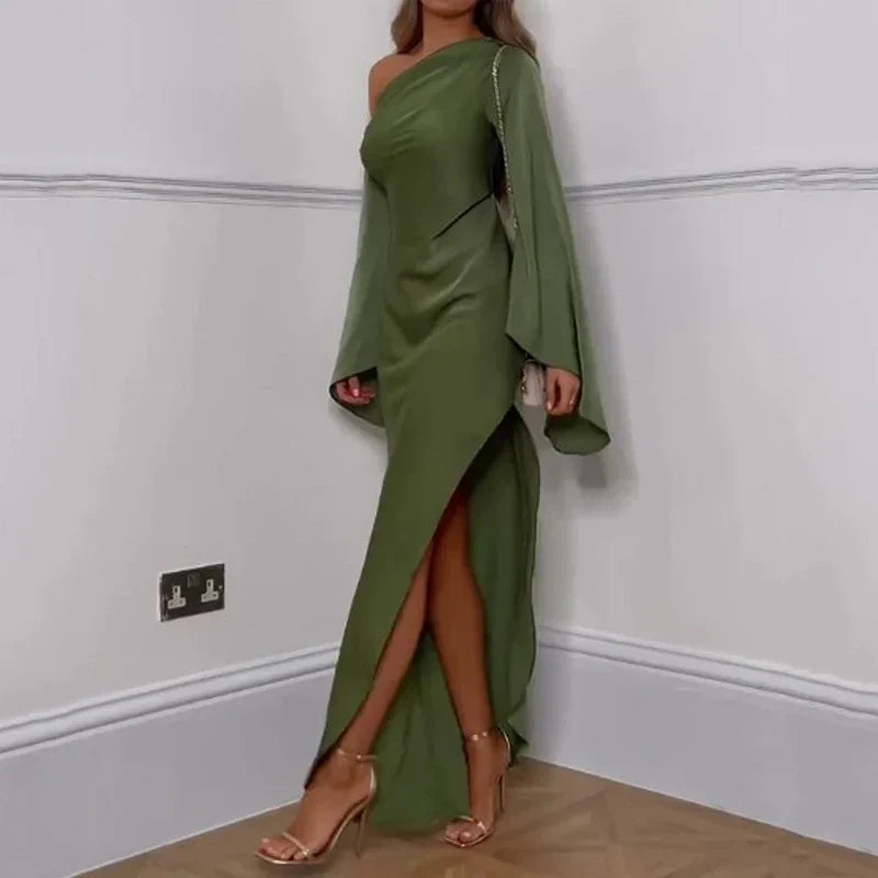 WW | Elegantes Langes Abendkleid In Grün