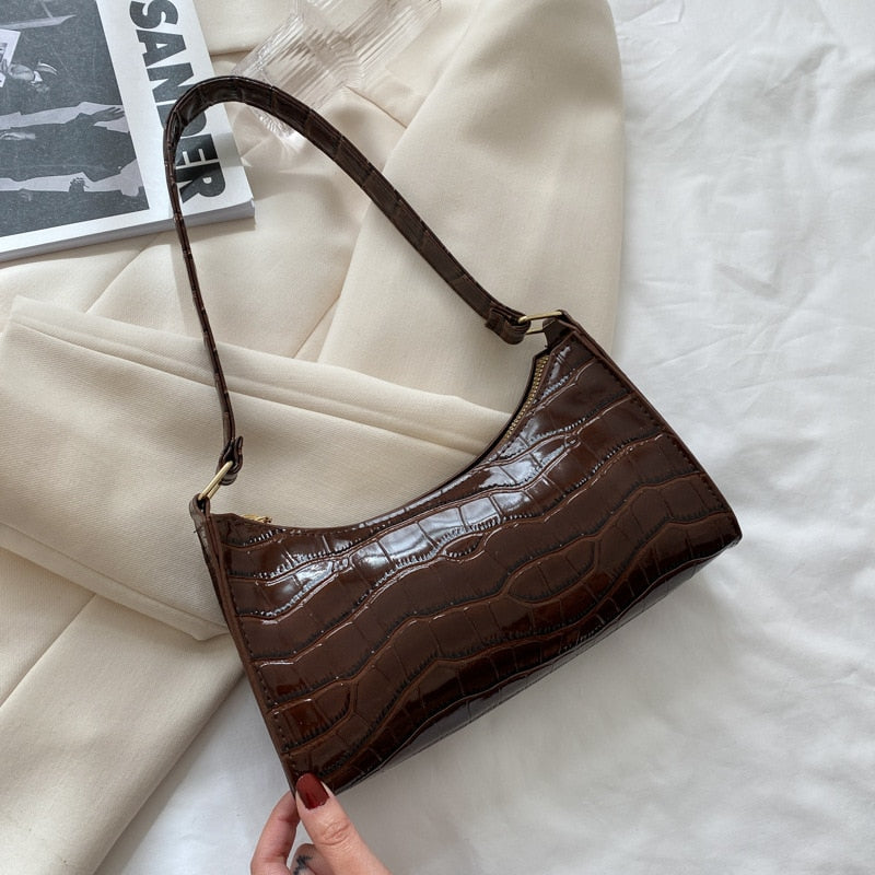 WW Modische Exquisite Einkaufstasche Tote Schultertaschen Einfarbig Kettentasche für Damen