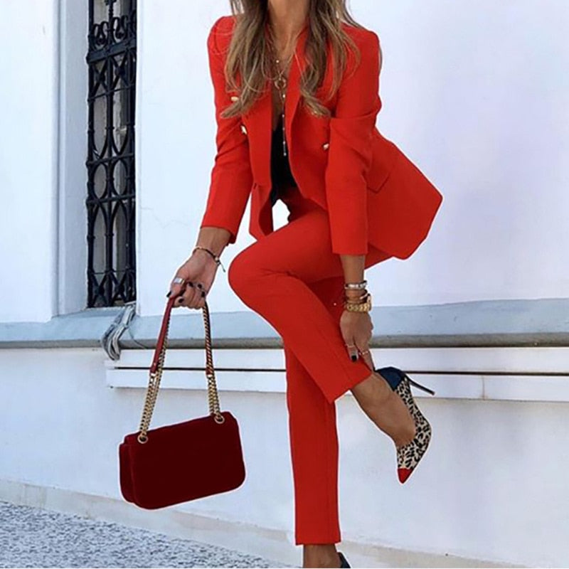 W&W Two-piece Blazer and Trousers Set