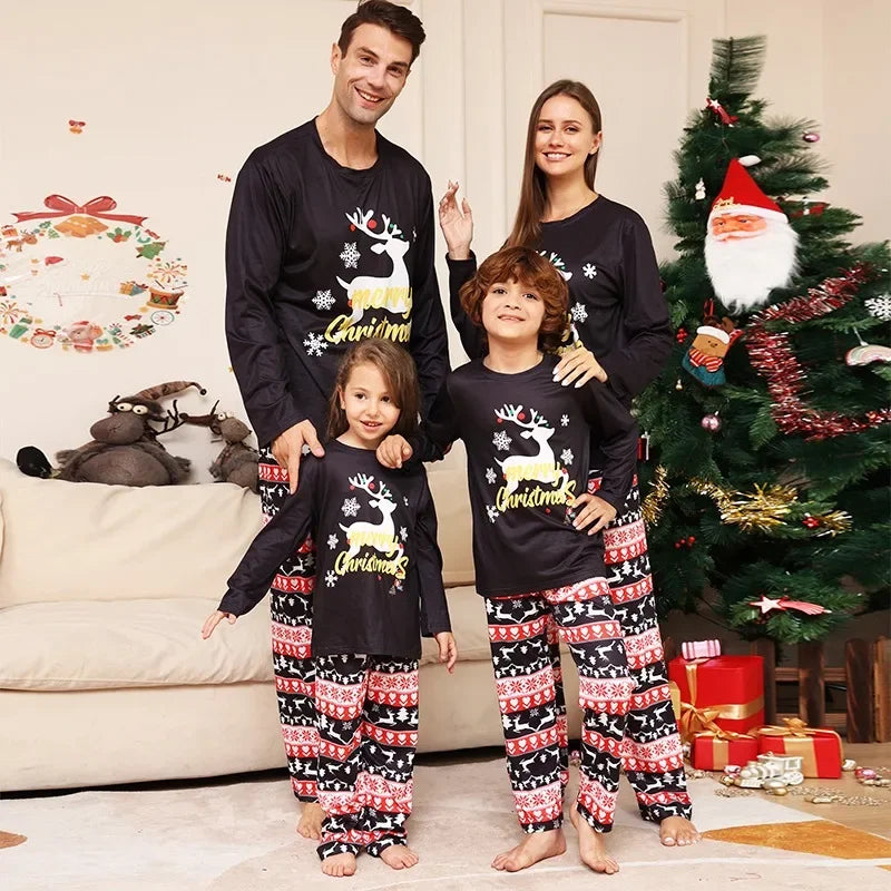 WW | Weihnachts-PJs - Schwarz/Reh