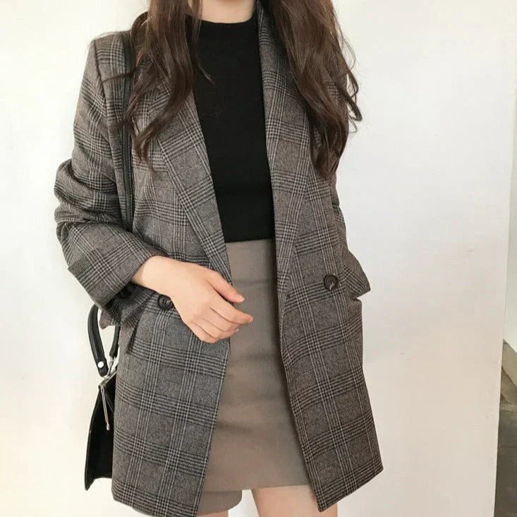 WW | blazer mit karierter jacke