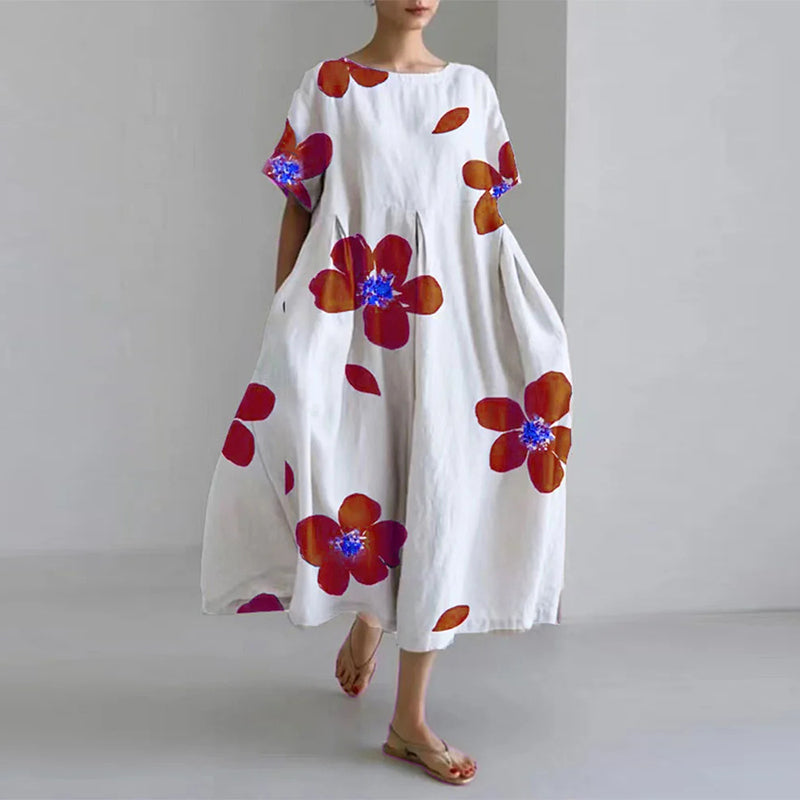 Isla – Loose-fitting Boho Floral Dress