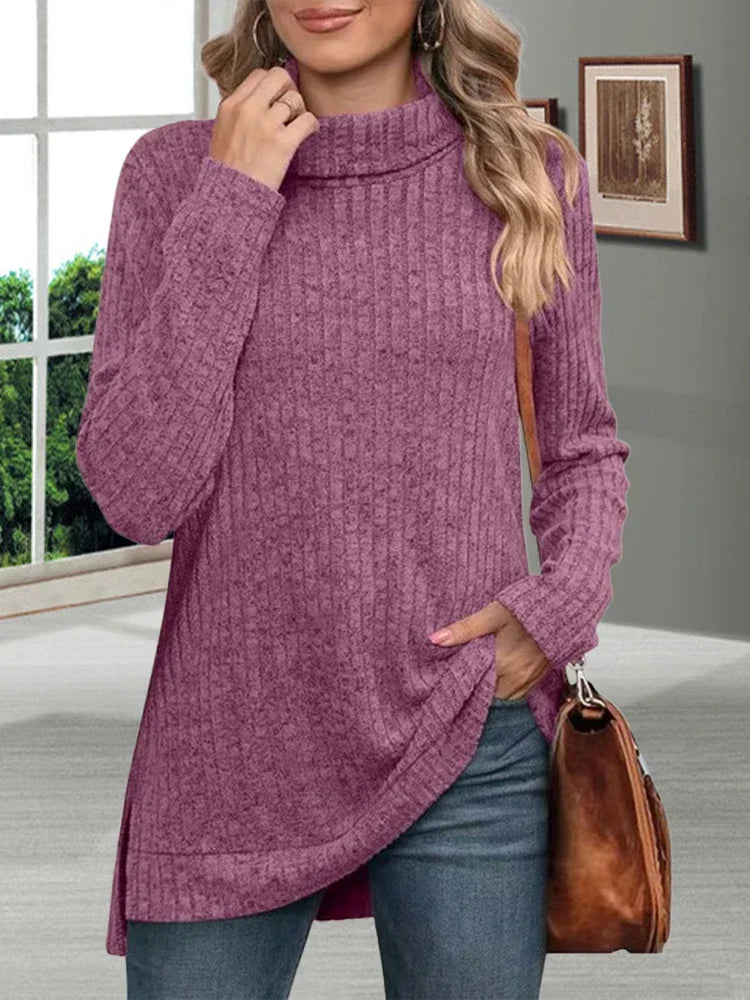 WW | Warm striped turtleneck sweater