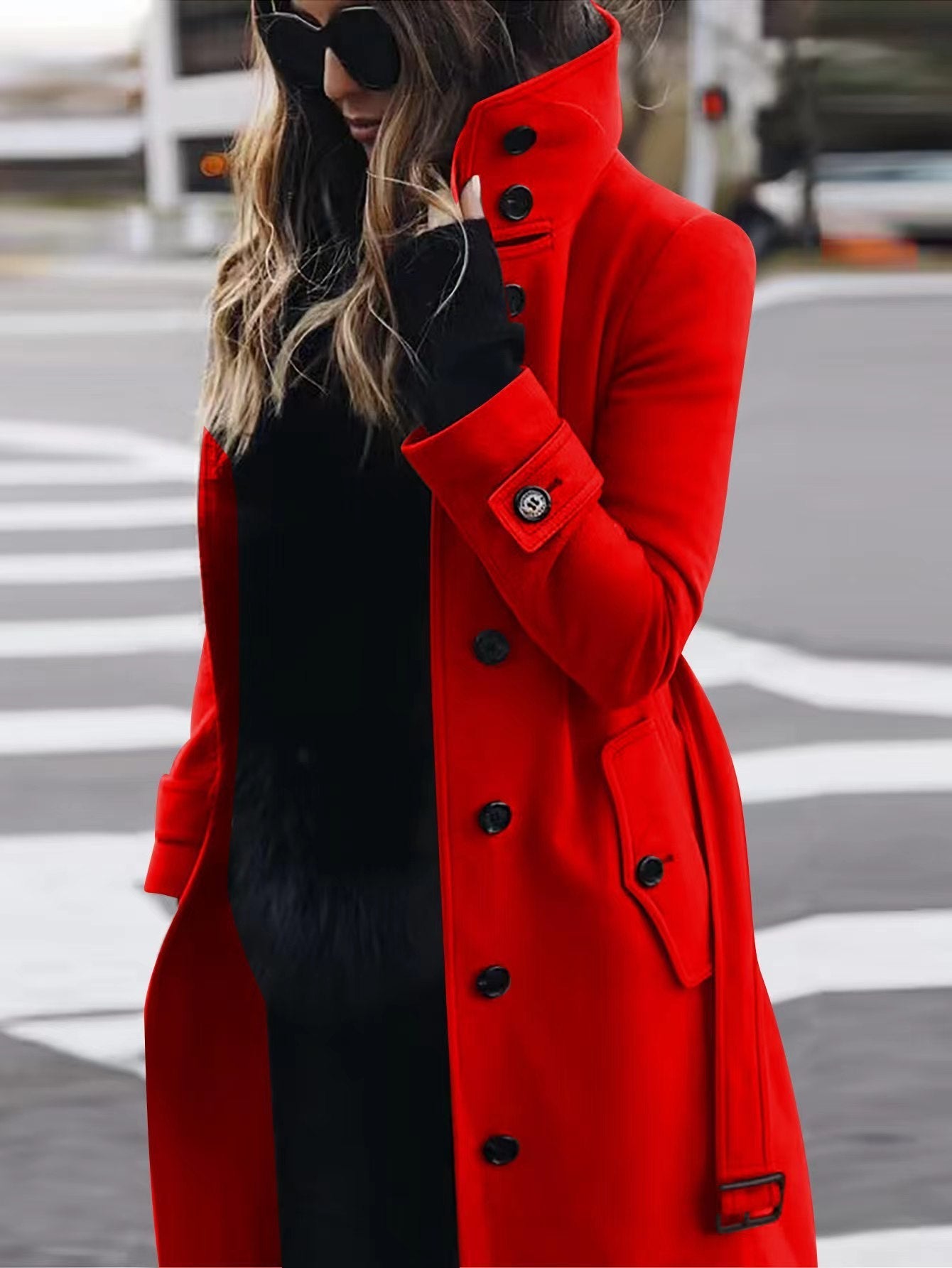 WW | Women's Single-Breasted Long Coat