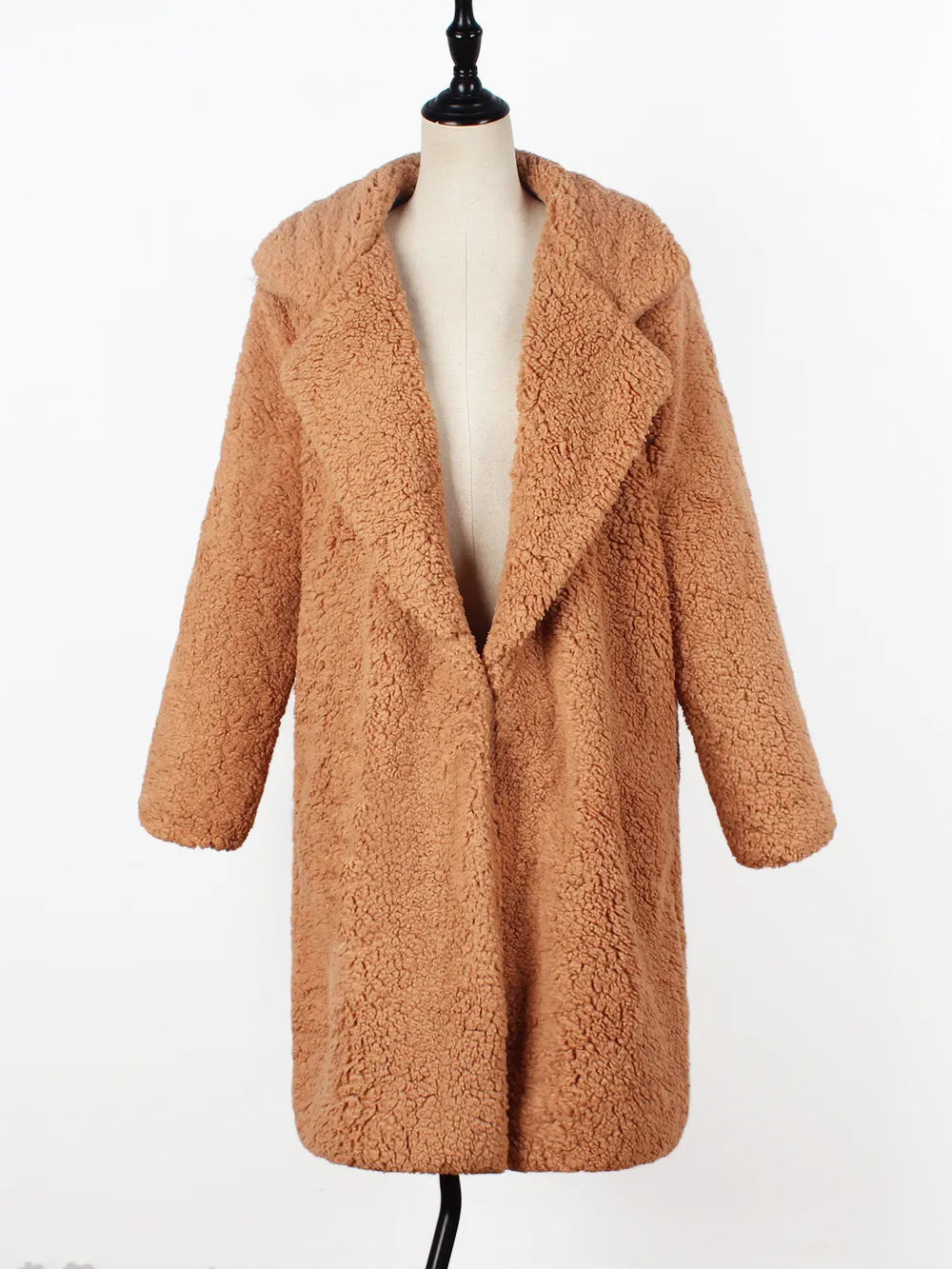 WW | Teddy Coat - Soft and Warm - Oversized Fit - Open Front - Long Sleeves