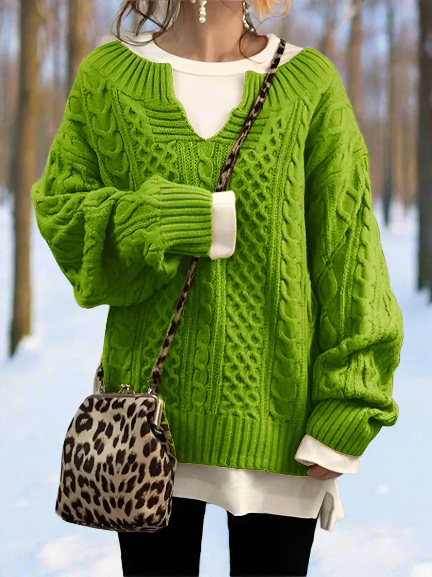 WW | Strickpullover - Oversized Kabelstrick - Weich und Warm - Lässige Passform