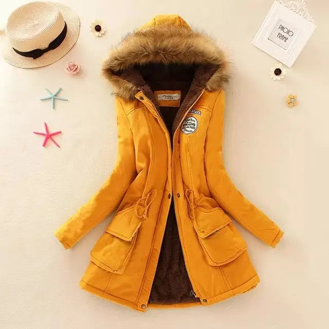 WW | Warm gefütterte Winterjacke mit Kapuze für Frauen