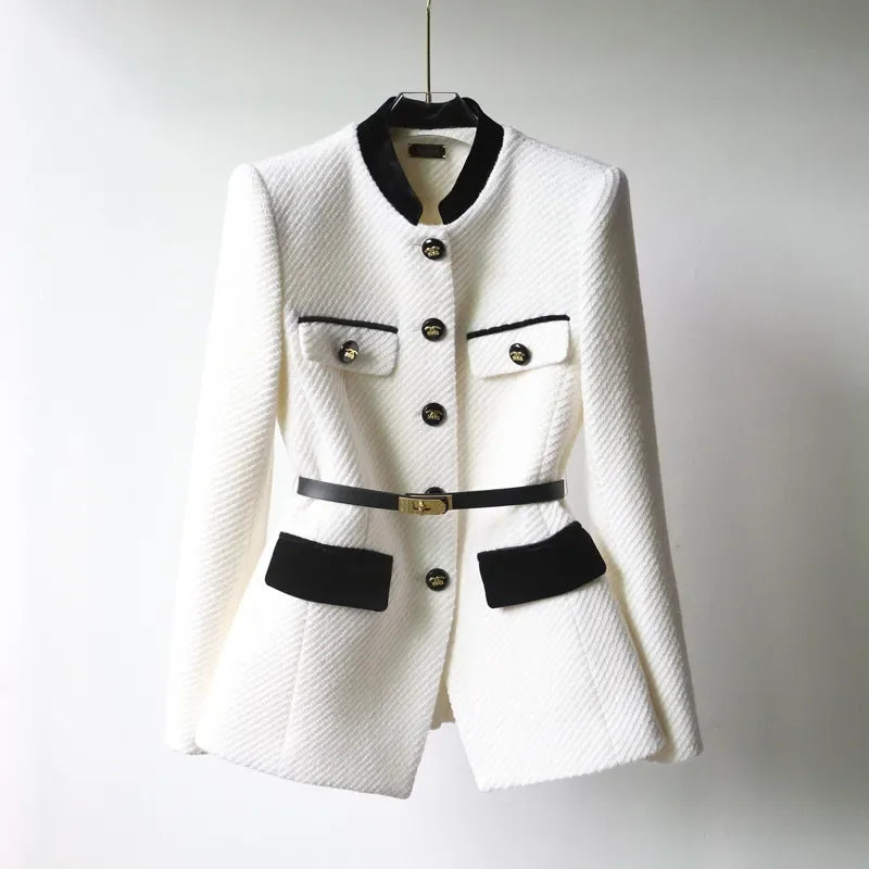 WW | Wool Coat with Button Fastening