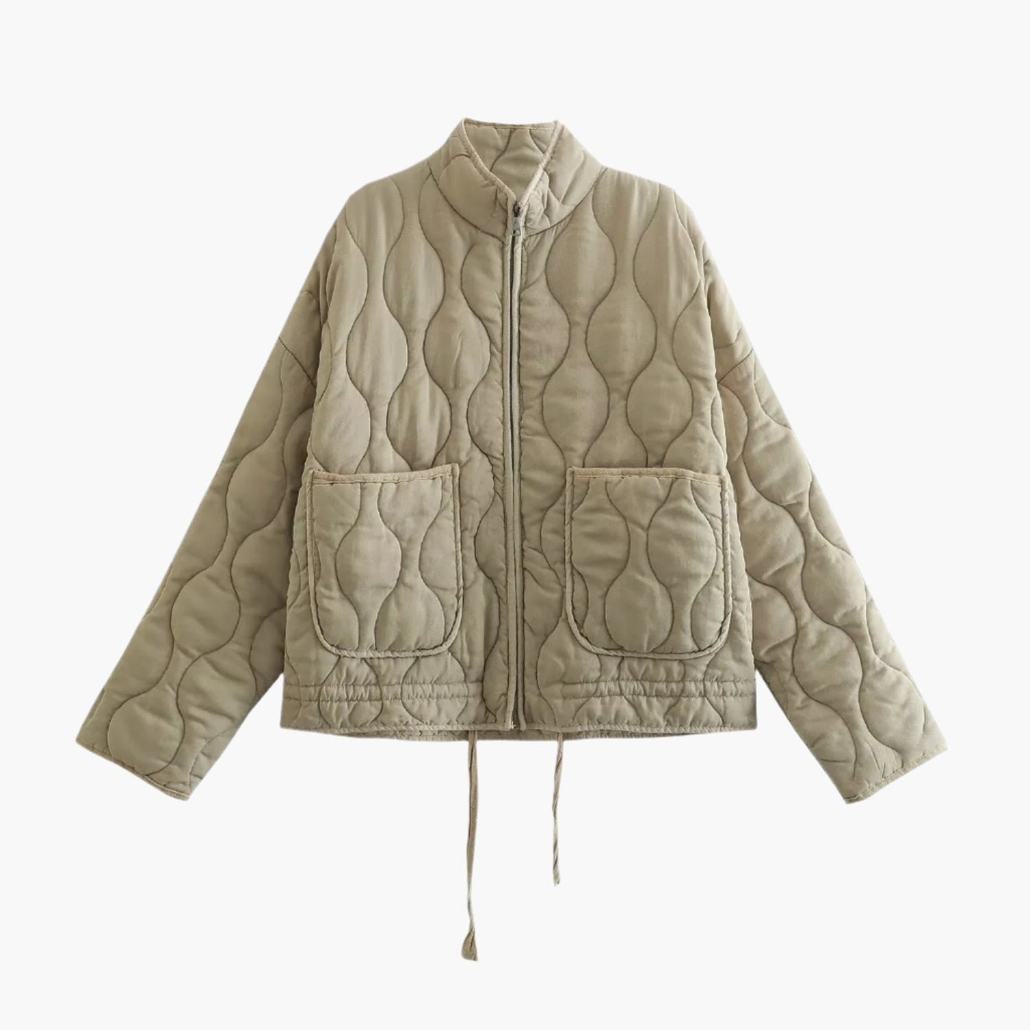 WW | Oversize Steppjacke mit Taschen und Reißverschluss - Modische Winterjacke 2024