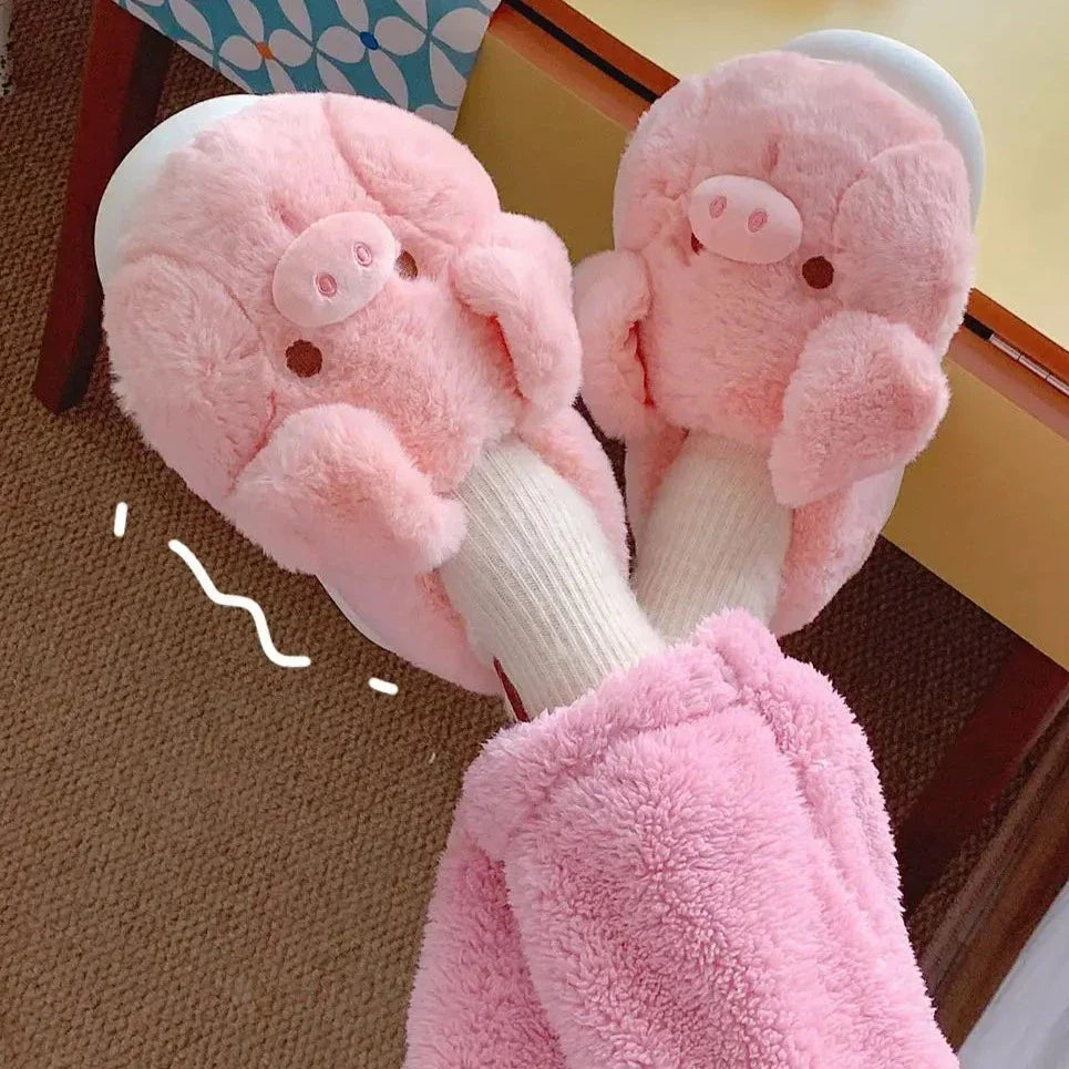 WW | Flauschige Schwein Hausschuhe