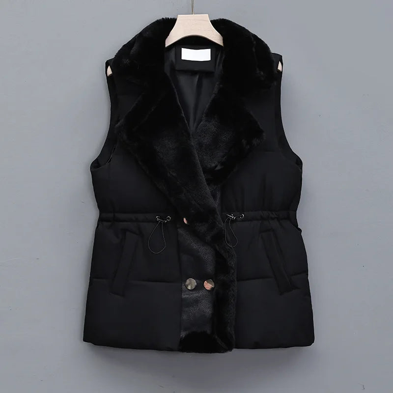 WW | Eleganter Kunstpelz-Weste für Damen, perfekt für Herbst und Winter
