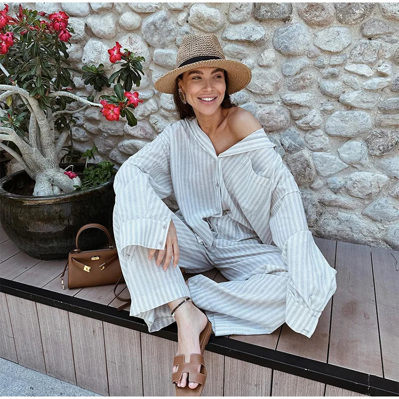 WW | Striped printed set