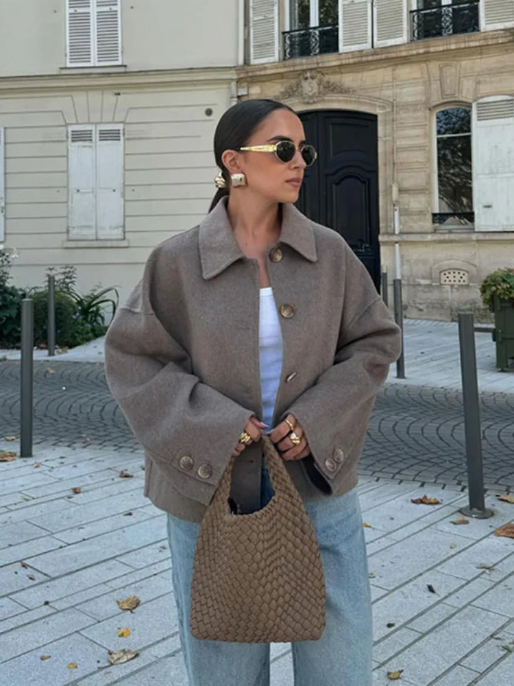 WW | Damen Winter Kurzjacke - Mit Knöpfen