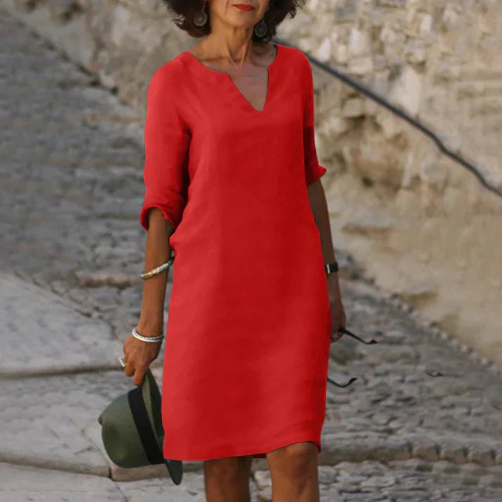 WW | Elegantes Sommerkleid mit V-Ausschnitt