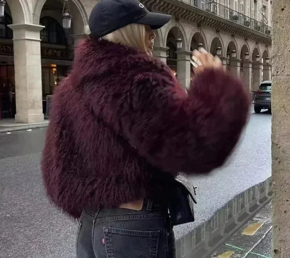 WW | Faux Fur Jacket - Soft Plush Texture - Statement Outerwear - Winter Glam