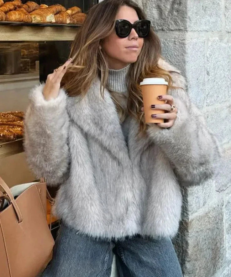 WW | Stylish Streetwear Fur Jacket