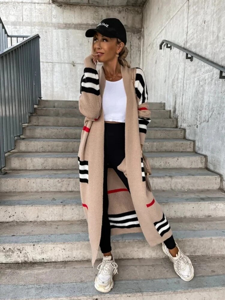 WW | Long Striped Cardigan for Women