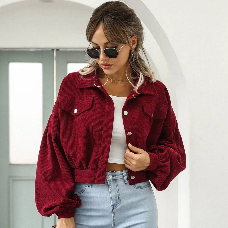 WW | Kurze, Warme und Weiche Cordjacke für Damen