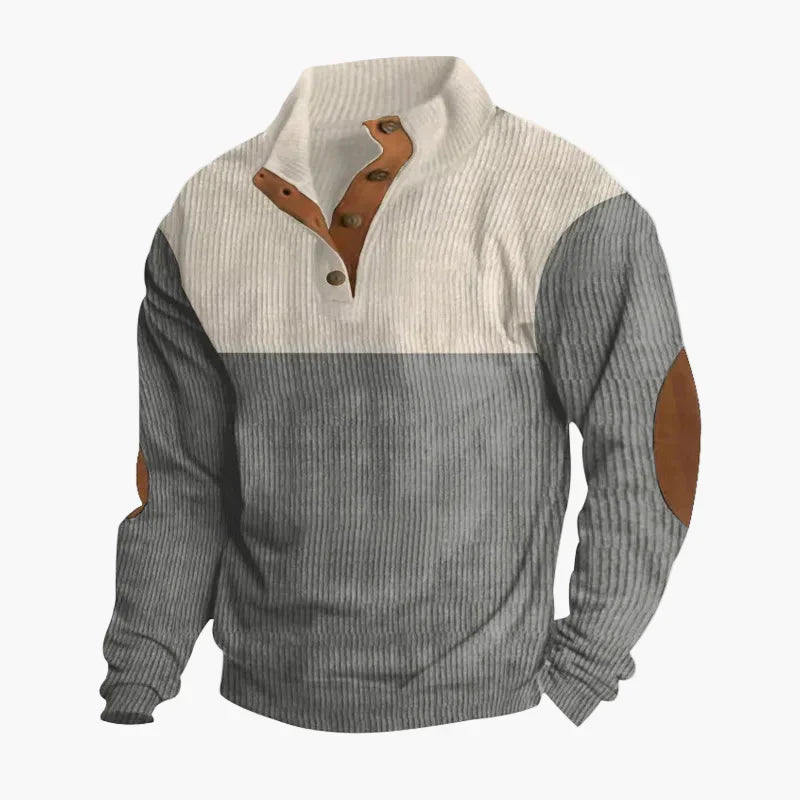 WW | Retro Knitted Sweater with Button Placket - Fashionable Casual Sweater for Autumn and Winter
