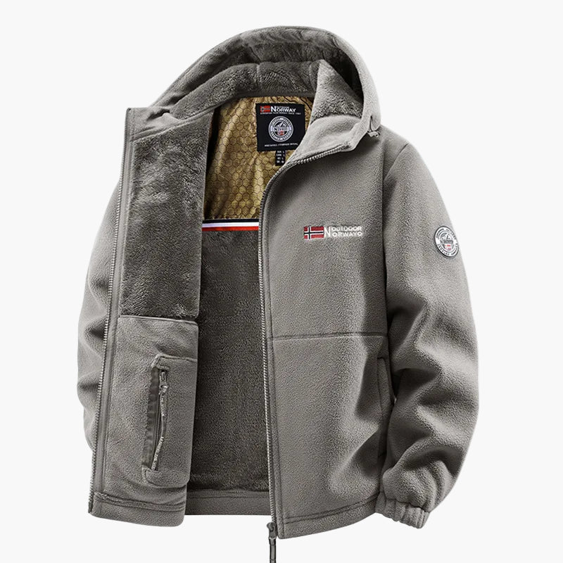 WW | Outdoor Fleecejacke mit Kapuze - Skandinavischer Stil für Winter & Freizeit