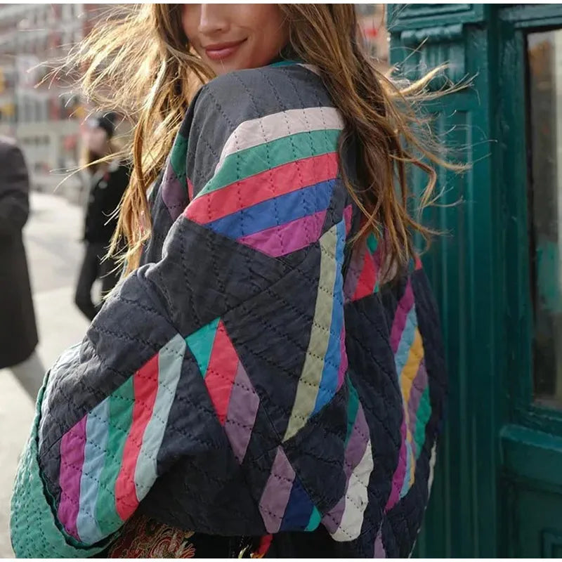 WW | Gepolsterte Kimonojacke Mit Regenbogenstreifen