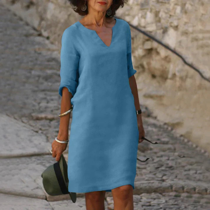 WW | Elegantes Sommerkleid mit V-Ausschnitt