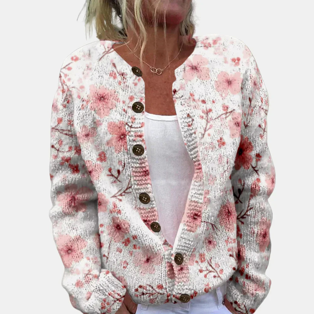 WW | Pink Floral Print Cardigan