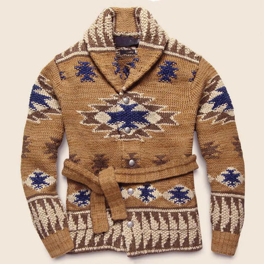 WW | Dicke Retro-Strickjacke für Männer