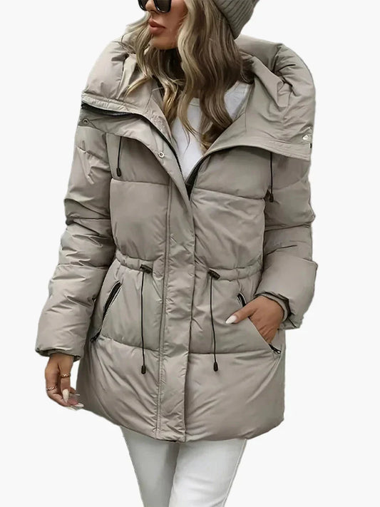 WW | Winter Quilted Jacket with Hood - Fashionable, warm coat for leisure and everyday wear